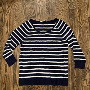 LOFT lightweight Striped Sweater Med